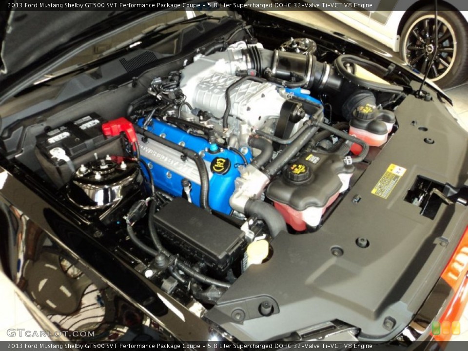 5.8 Liter Supercharged DOHC 32-Valve Ti-VCT V8 Engine for the 2013 Ford Mustang #77086684