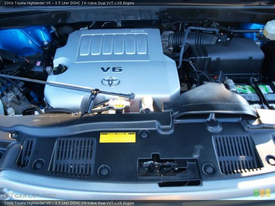 3.5 Liter DOHC 24-Valve Dual VVT-i V6 Engine for the 2009 Toyota Highlander #77122724
