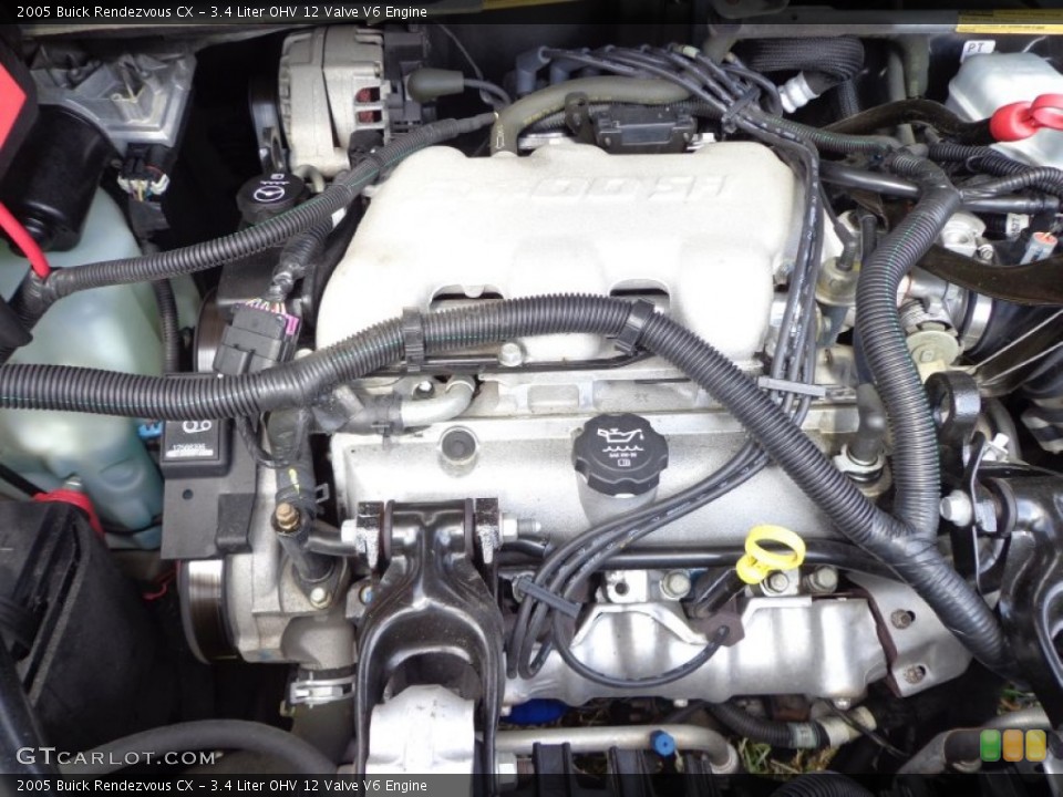 3.4 Liter OHV 12 Valve V6 2005 Buick Rendezvous Engine