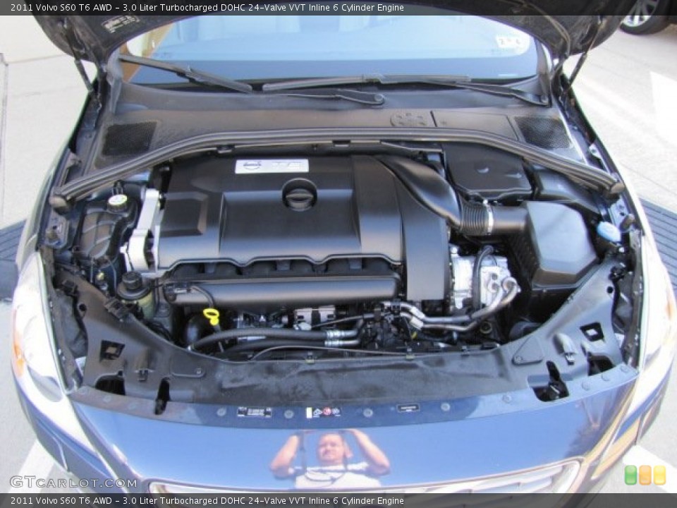 3.0 Liter Turbocharged DOHC 24-Valve VVT Inline 6 Cylinder 2011 Volvo S60 Engine