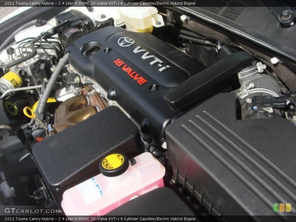 2.4 Liter H DOHC 16-Valve VVT-i 4 Cylinder Gasoline/Electric Hybrid 2011 Toyota Camry Engine