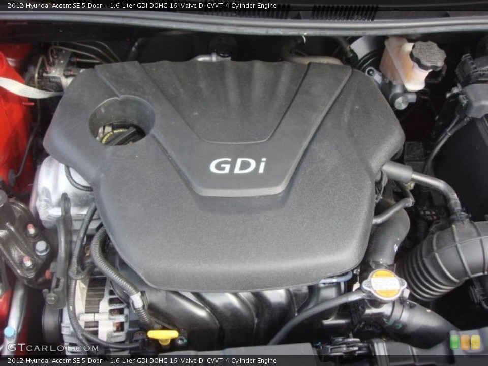 1.6 Liter GDI DOHC 16-Valve D-CVVT 4 Cylinder Engine for the 2012 Hyundai Accent #77304108