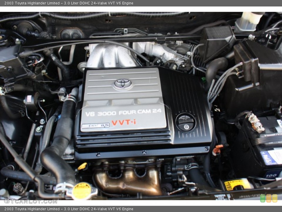 3.0 Liter DOHC 24-Valve VVT V6 Engine for the 2003 Toyota Highlander #77317965