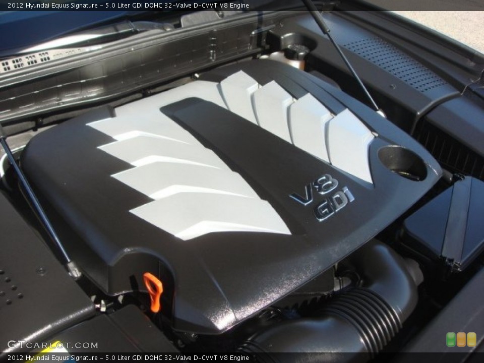 5.0 Liter GDI DOHC 32-Valve D-CVVT V8 Engine for the 2012 Hyundai Equus #77335917