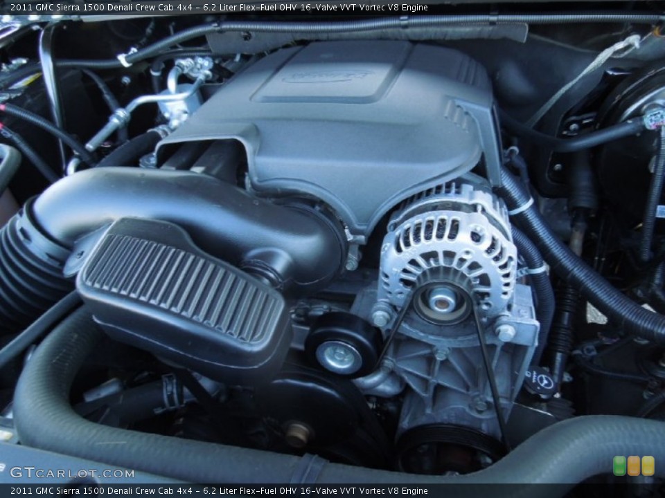 6.2 Liter Flex-Fuel OHV 16-Valve VVT Vortec V8 Engine for the 2011 GMC Sierra 1500 #77341414