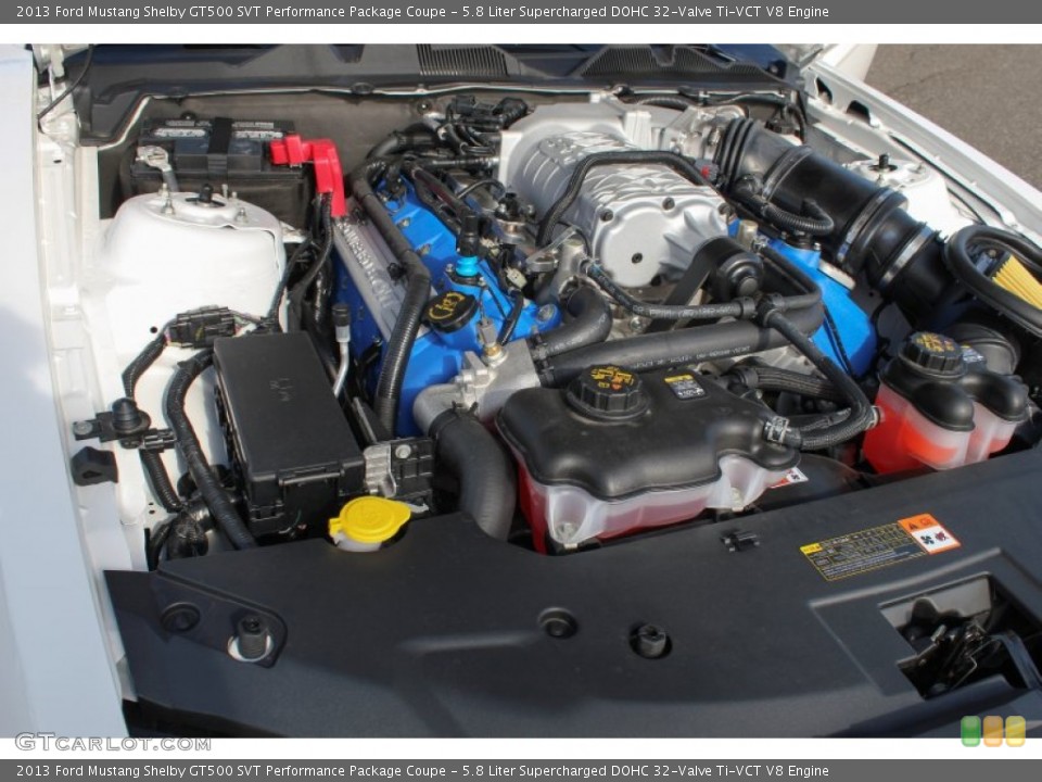 5.8 Liter Supercharged DOHC 32-Valve Ti-VCT V8 Engine for the 2013 Ford Mustang #77352318
