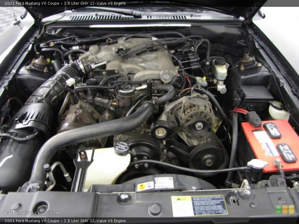 3.8 Liter OHV 12-Valve V6 Engine for the 2001 Ford Mustang #77372853