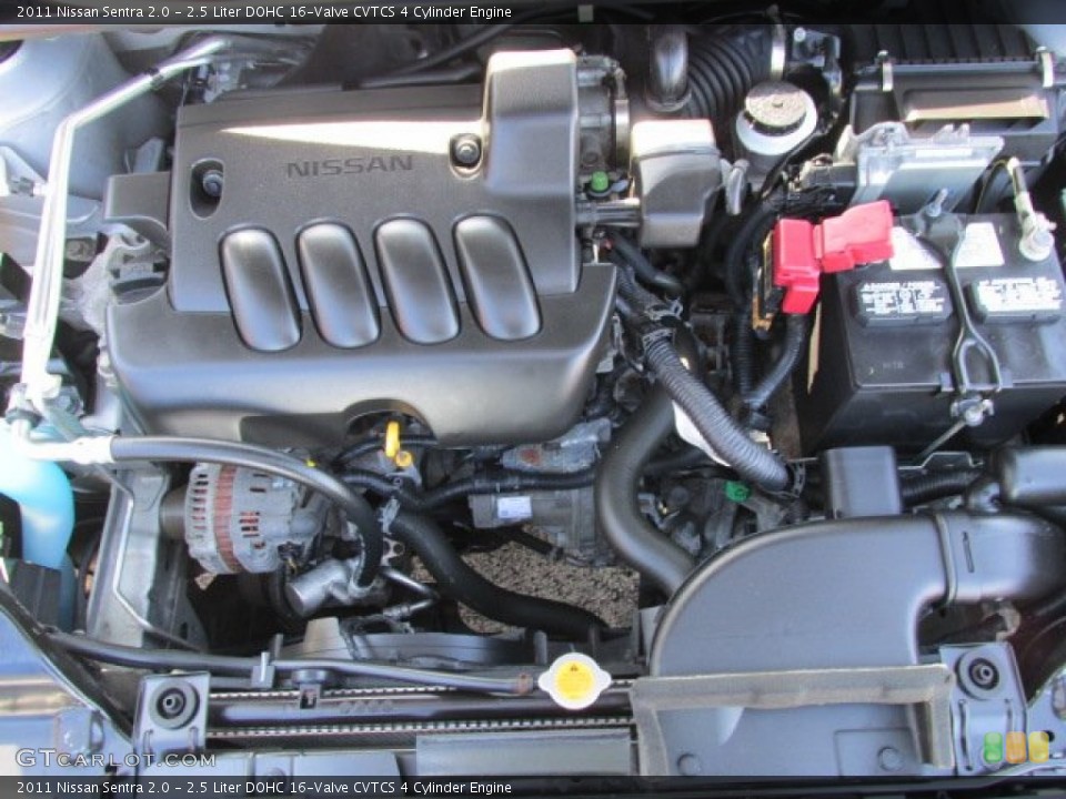 2.5 Liter DOHC 16-Valve CVTCS 4 Cylinder 2011 Nissan Sentra Engine