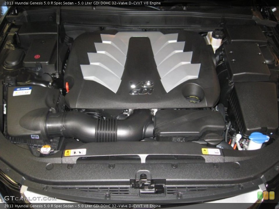 5.0 Liter GDI DOHC 32-Valve D-CVVT V8 Engine for the 2013 Hyundai Genesis #77421681