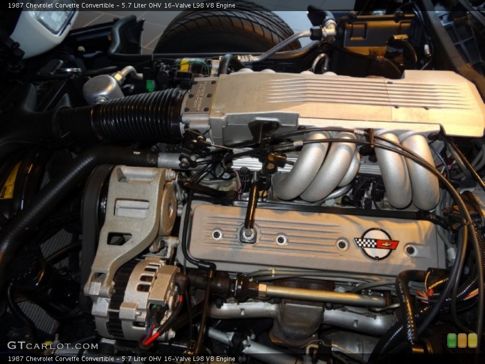 5.7 Liter OHV 16-Valve L98 V8 1987 Chevrolet Corvette Engine