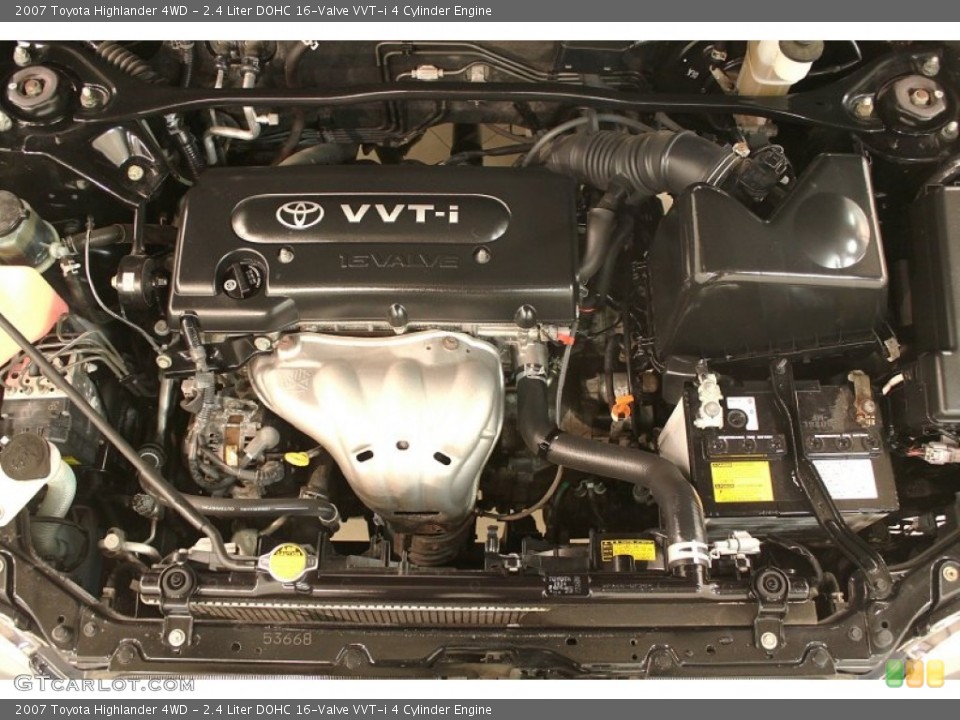 2.4 Liter DOHC 16-Valve VVT-i 4 Cylinder Engine for the 2007 Toyota Highlander #77443560