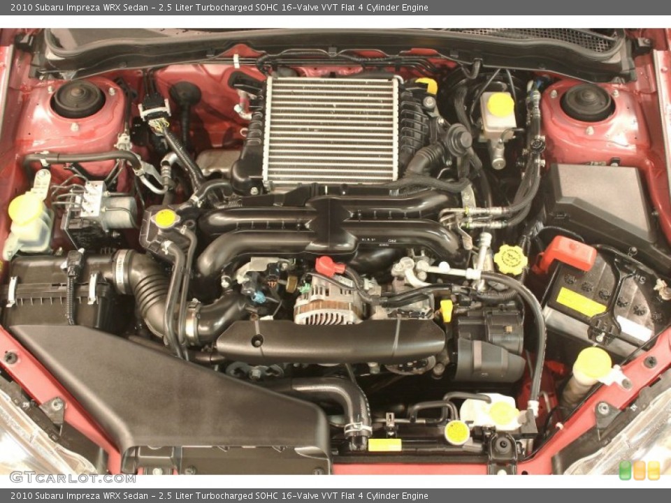 2.5 Liter Turbocharged SOHC 16-Valve VVT Flat 4 Cylinder 2010 Subaru Impreza Engine