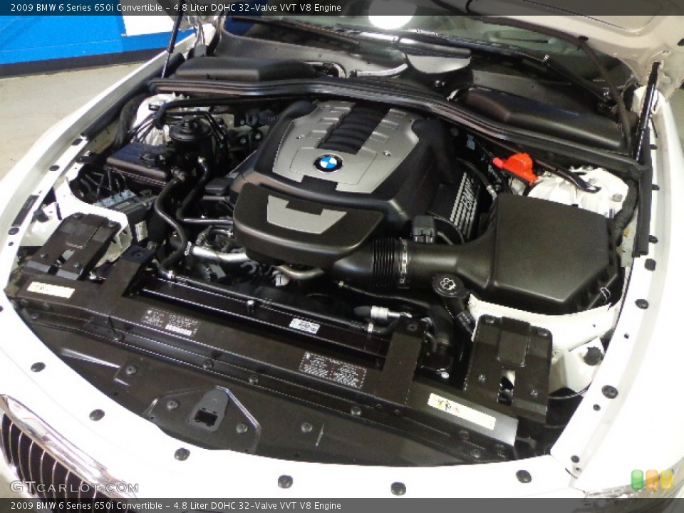 4.8 Liter DOHC 32-Valve VVT V8 2009 BMW 6 Series Engine