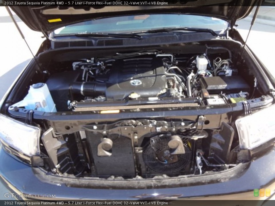 5.7 Liter i-Force Flex-Fuel DOHC 32-Valve VVT-i V8 Engine for the 2012 Toyota Sequoia #77455982