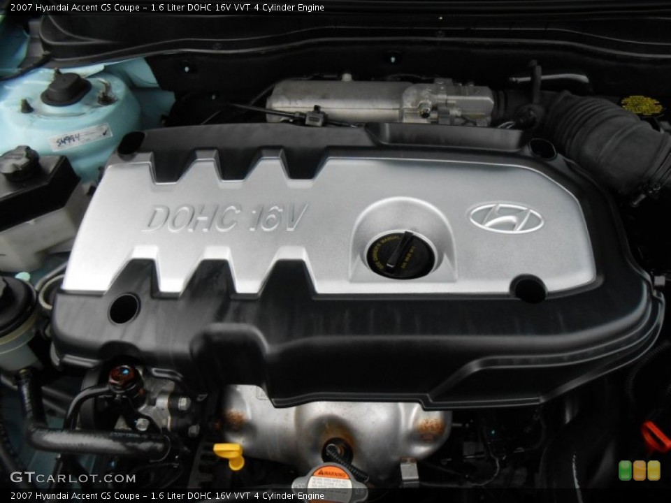 1.6 Liter DOHC 16V VVT 4 Cylinder Engine for the 2007 Hyundai Accent #77470455
