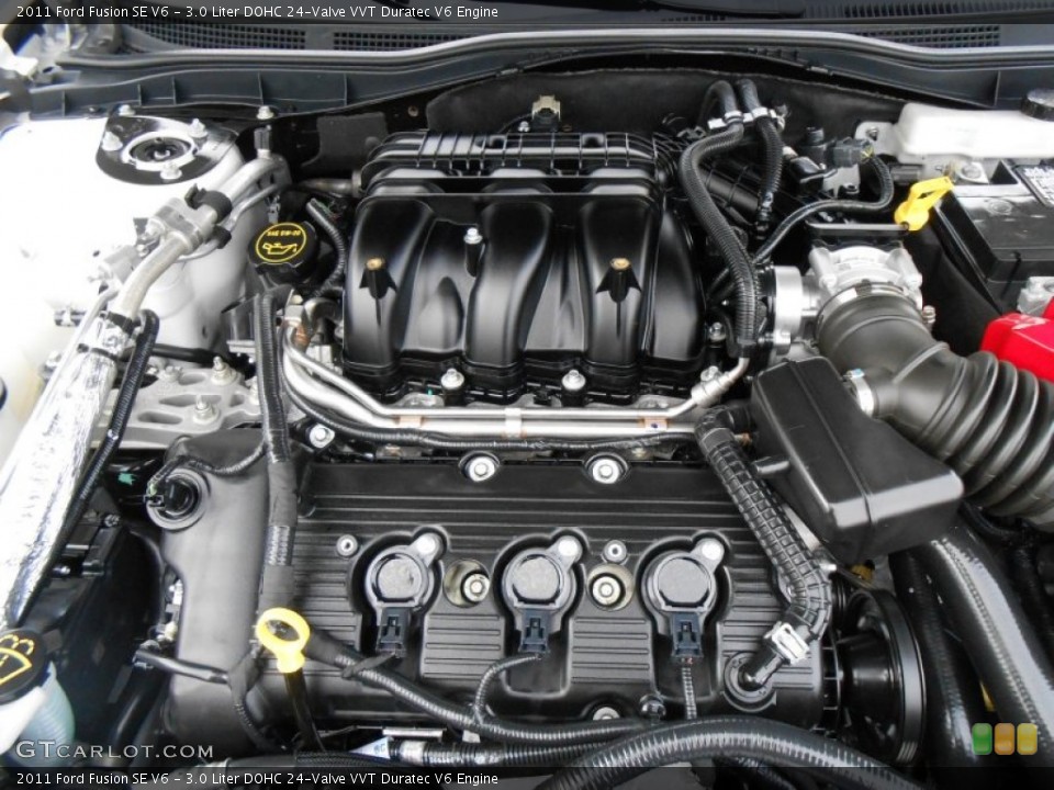 3.0 Liter DOHC 24-Valve VVT Duratec V6 2011 Ford Fusion Engine