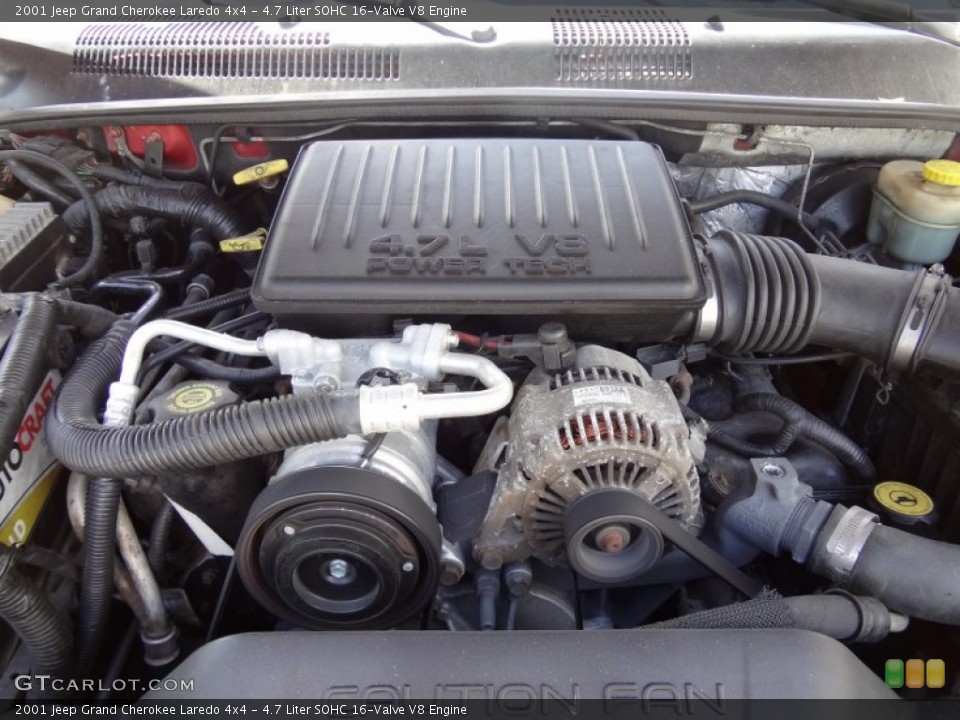 4.7 Liter SOHC 16-Valve V8 Engine for the 2001 Jeep Grand Cherokee #77504636