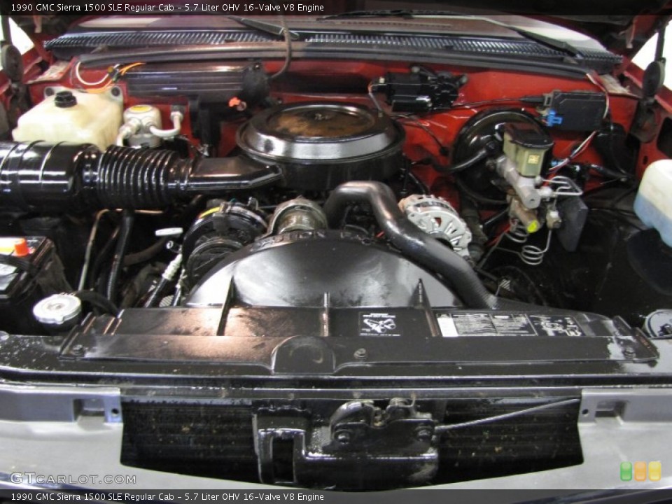 5.7 Liter OHV 16-Valve V8 Engine for the 1990 GMC Sierra 1500 #77539252