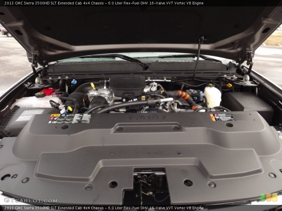 6.0 Liter Flex-Fuel OHV 16-Valve VVT Vortec V8 2013 GMC Sierra 3500HD Engine
