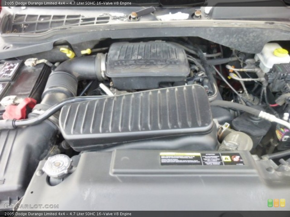 4.7 Liter SOHC 16-Valve V8 2005 Dodge Durango Engine