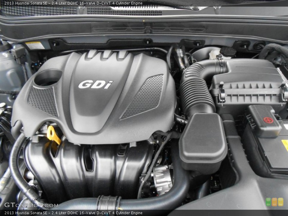 2.4 Liter DOHC 16-Valve D-CVVT 4 Cylinder Engine for the 2013 Hyundai Sonata #77593791