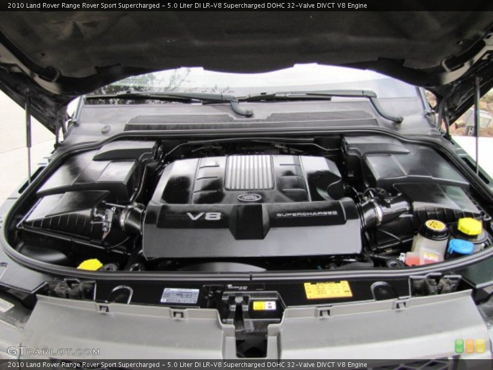 5.0 Liter DI LR-V8 Supercharged DOHC 32-Valve DIVCT V8 Engine for the 2010 Land Rover Range Rover Sport #77609589
