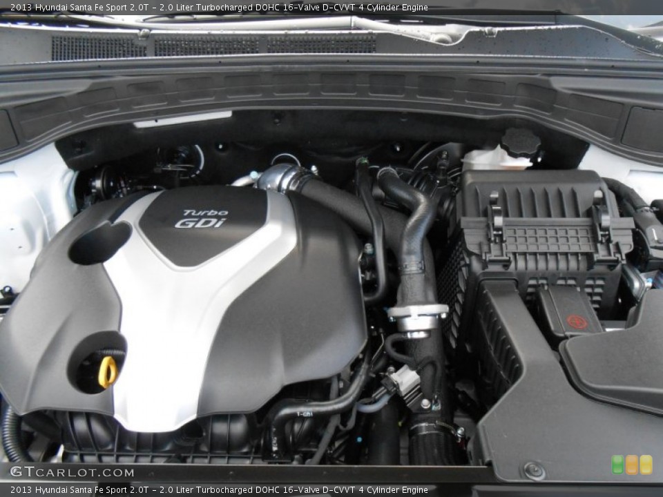 2.0 Liter Turbocharged DOHC 16-Valve D-CVVT 4 Cylinder Engine for the 2013 Hyundai Santa Fe #77636856