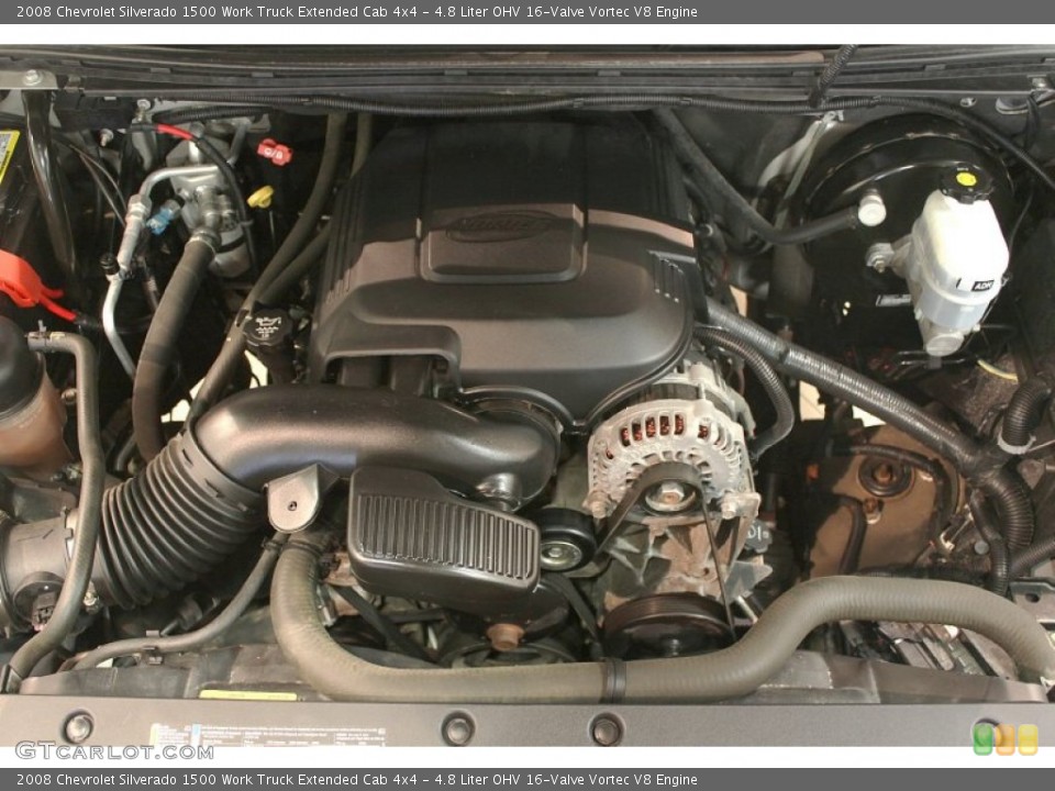 4.8 Liter OHV 16-Valve Vortec V8 Engine for the 2008 Chevrolet Silverado 1500 #77646813