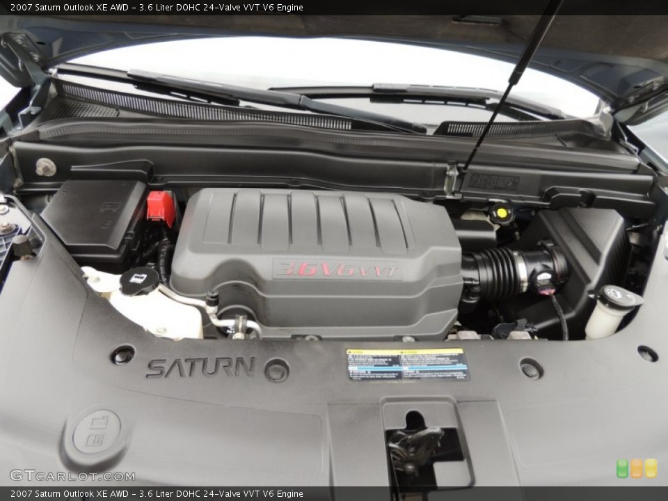 3.6 Liter DOHC 24-Valve VVT V6 2007 Saturn Outlook Engine