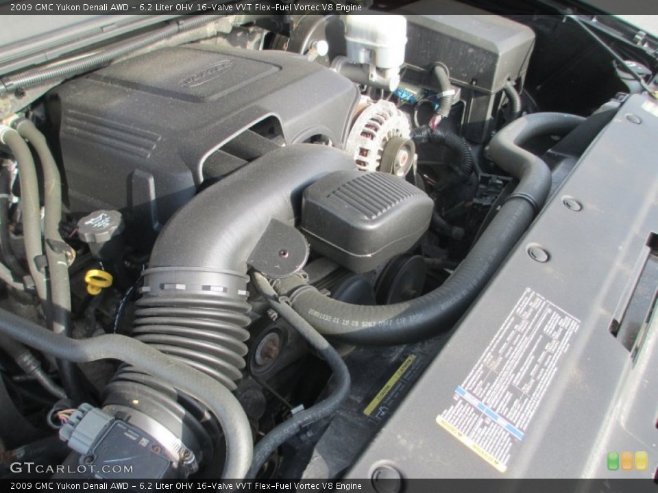 6.2 Liter OHV 16-Valve VVT Flex-Fuel Vortec V8 2009 GMC Yukon Engine