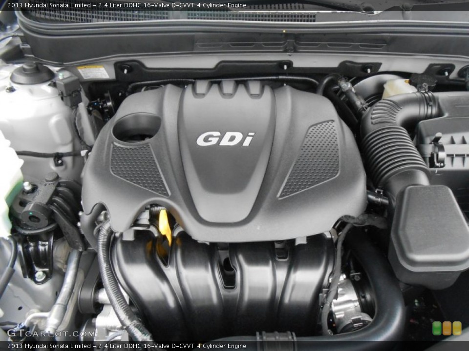 2.4 Liter DOHC 16-Valve D-CVVT 4 Cylinder Engine for the 2013 Hyundai Sonata #77674314