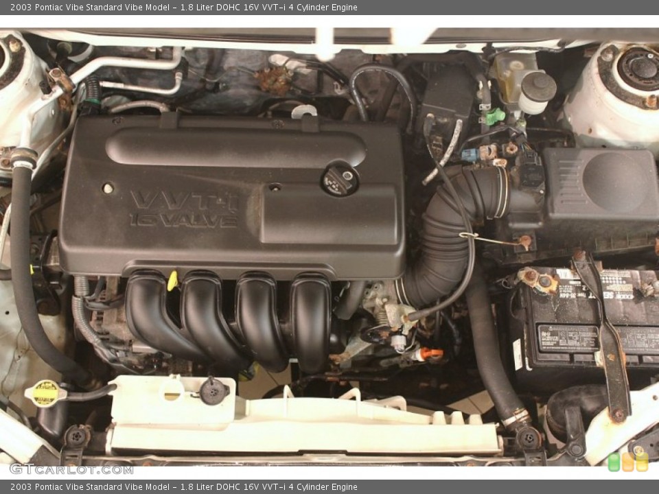 1.8 Liter DOHC 16V VVT-i 4 Cylinder 2003 Pontiac Vibe Engine