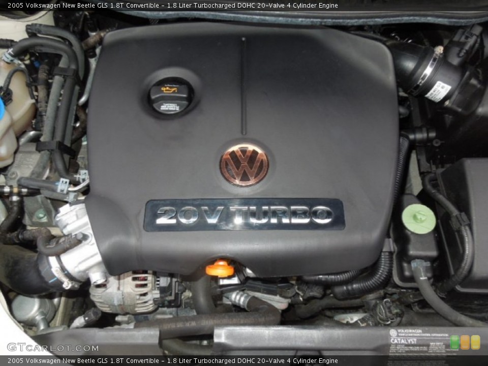 1.8 Liter Turbocharged DOHC 20-Valve 4 Cylinder 2005 Volkswagen New Beetle Engine