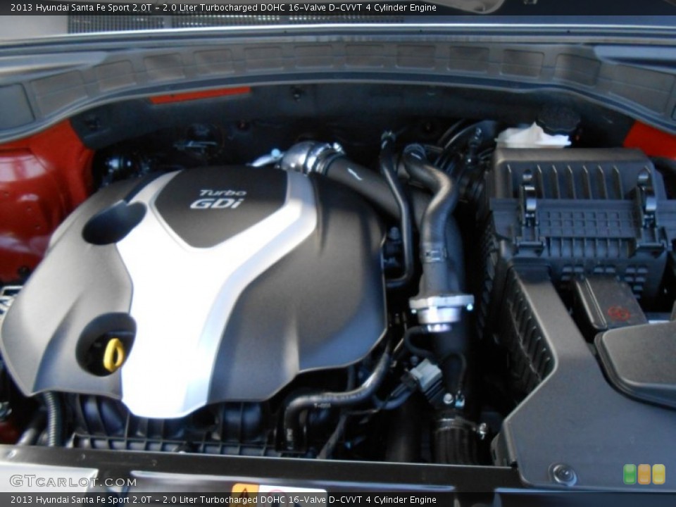 2.0 Liter Turbocharged DOHC 16-Valve D-CVVT 4 Cylinder Engine for the 2013 Hyundai Santa Fe #77715543