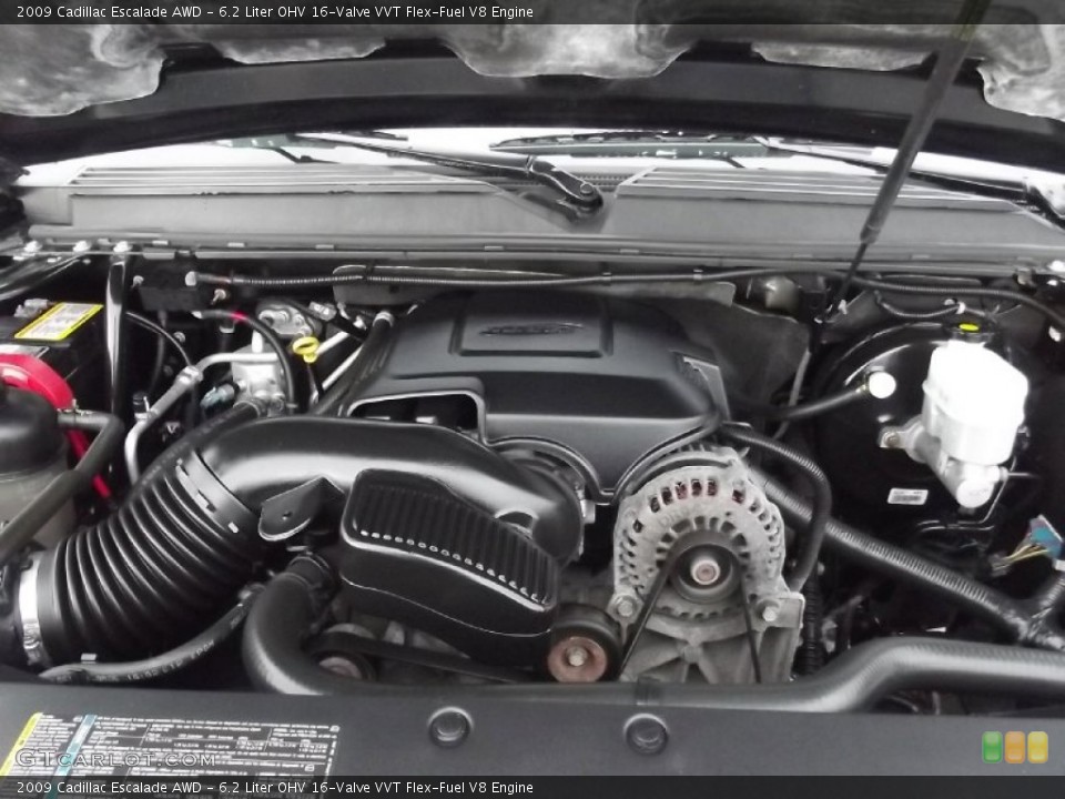 6.2 Liter OHV 16-Valve VVT Flex-Fuel V8 Engine for the 2009 Cadillac Escalade #77721737