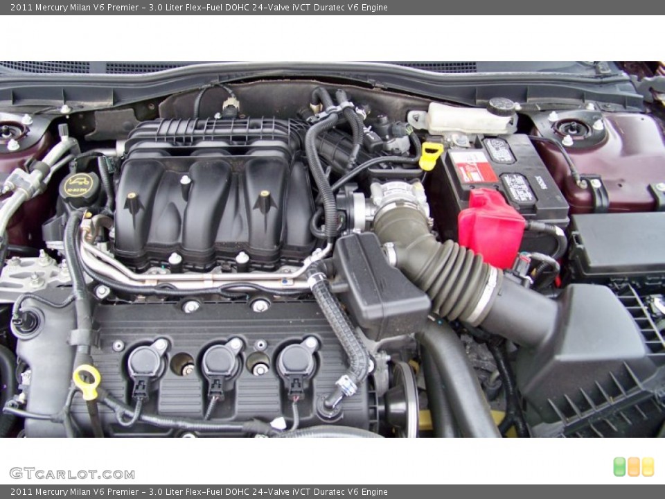 3.0 Liter Flex-Fuel DOHC 24-Valve iVCT Duratec V6 2011 Mercury Milan Engine