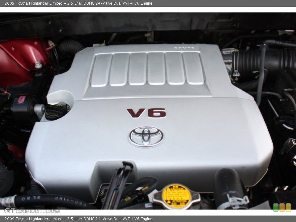 3.5 Liter DOHC 24-Valve Dual VVT-i V6 Engine for the 2009 Toyota Highlander #77728089