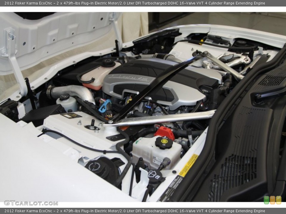 2 x 479ft-lbs Plug-In Electric Motor/2.0 Liter DFI Turbocharged DOHC 16-Valve VVT 4 Cylinder Range Extending Engine for the 2012 Fisker Karma #77750733
