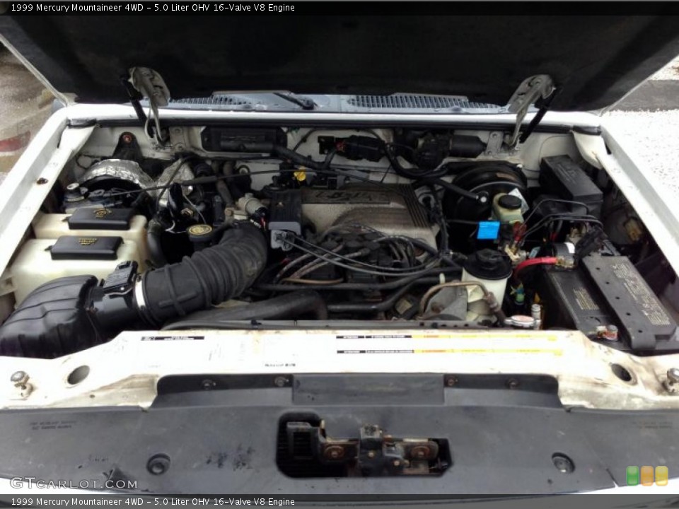 5.0 Liter OHV 16-Valve V8 1999 Mercury Mountaineer Engine