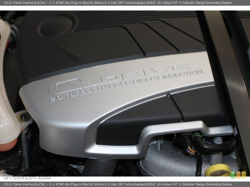 2 x 479ft-lbs Plug-In Electric Motor/2.0 Liter DFI Turbocharged DOHC 16-Valve VVT 4 Cylinder Range Extending Engine for the 2012 Fisker Karma #77750754