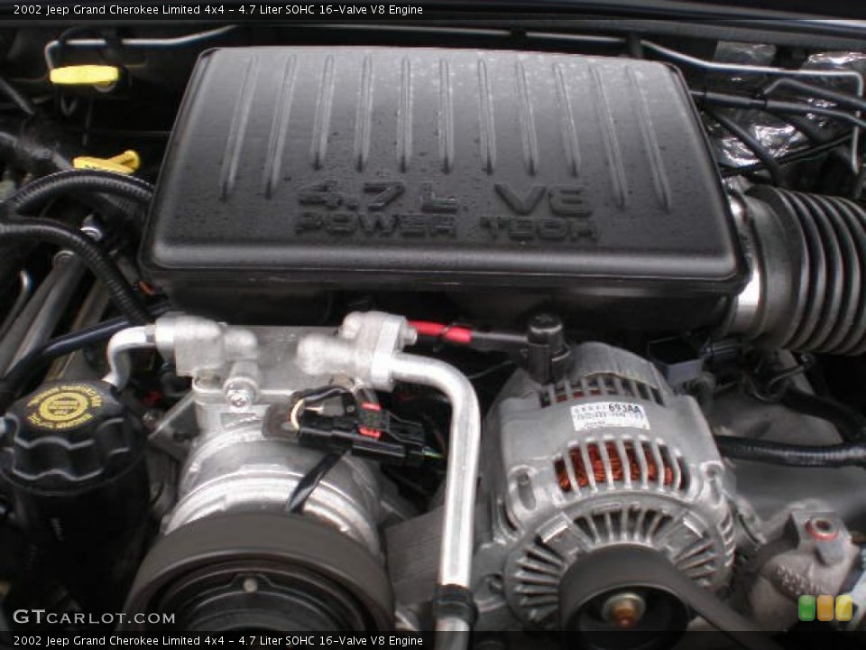4.7 Liter SOHC 16-Valve V8 Engine for the 2002 Jeep Grand Cherokee #77766104
