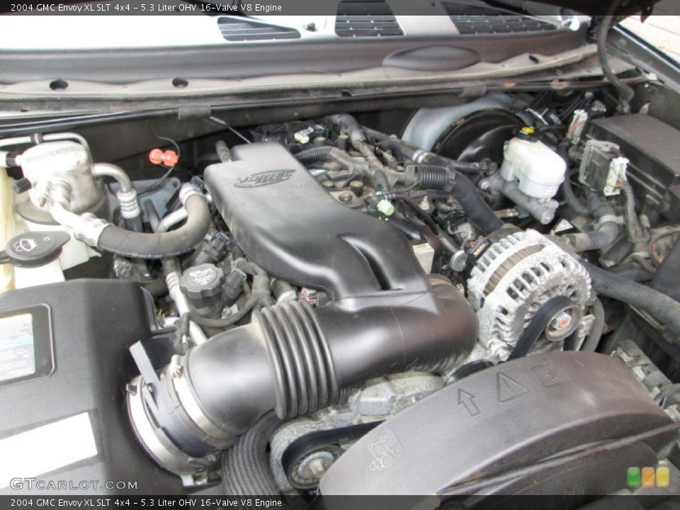 5.3 Liter OHV 16-Valve V8 2004 GMC Envoy Engine