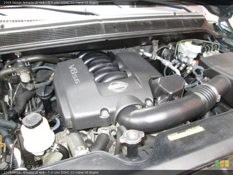 5.6 Liter DOHC 32-Valve V8 2004 Nissan Armada Engine