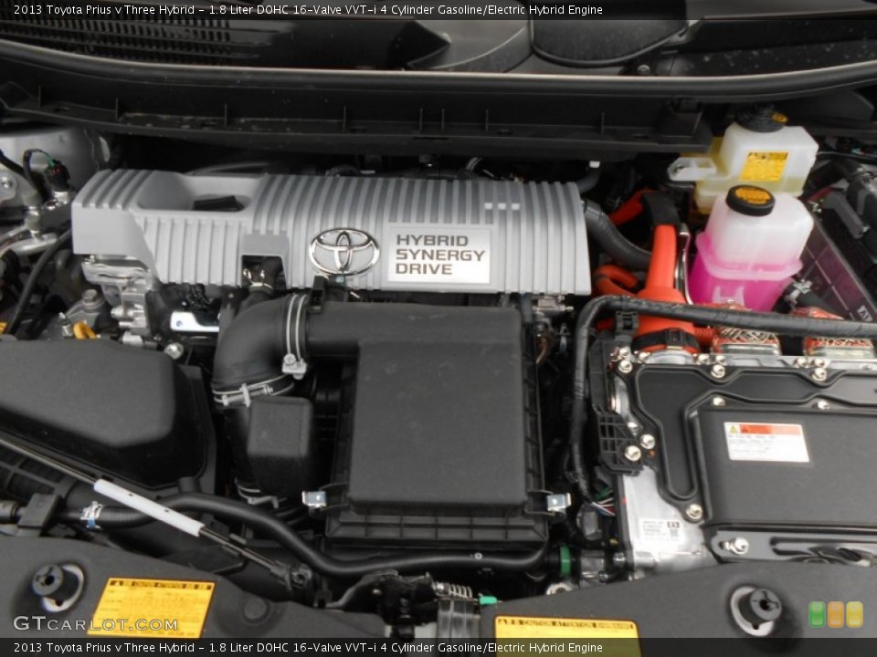 1.8 Liter DOHC 16-Valve VVT-i 4 Cylinder Gasoline/Electric Hybrid Engine for the 2013 Toyota Prius v #77803364