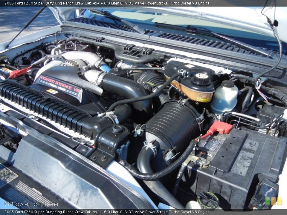 6.0 Liter OHV 32 Valve Power Stroke Turbo Diesel V8 Engine for the 2005 Ford F250 Super Duty #77832270