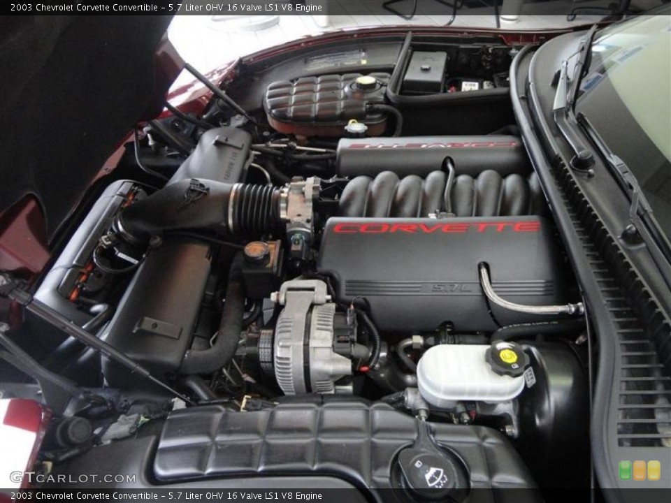 5.7 Liter OHV 16 Valve LS1 V8 Engine for the 2003 Chevrolet Corvette #77890443