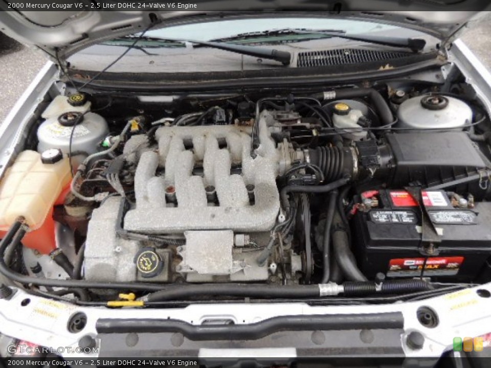 2.5 Liter DOHC 24-Valve V6 2000 Mercury Cougar Engine