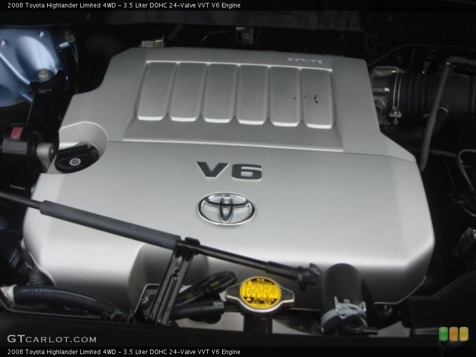 3.5 Liter DOHC 24-Valve VVT V6 Engine for the 2008 Toyota Highlander #77907793