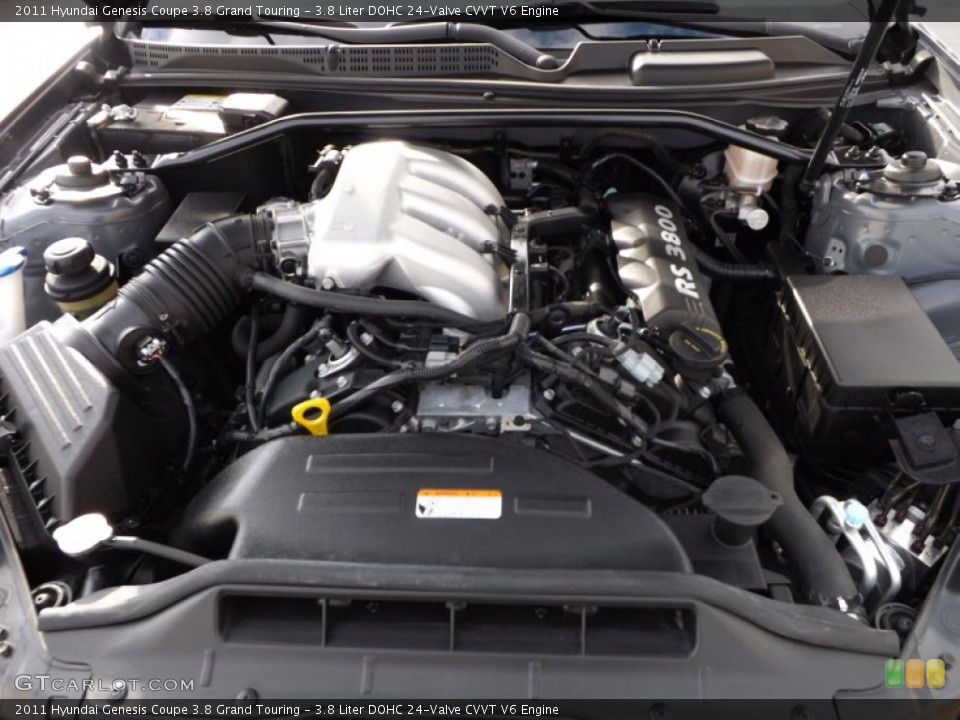 3.8 Liter DOHC 24-Valve CVVT V6 Engine for the 2011 Hyundai Genesis Coupe #77914595