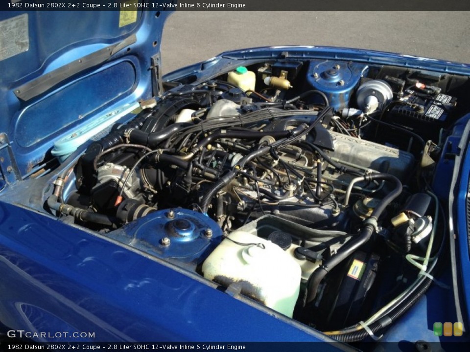2.8 Liter SOHC 12-Valve Inline 6 Cylinder 1982 Datsun 280ZX Engine